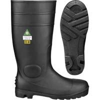 1022 Bottes de s&eacute;curit&eacute;, PVC, Embout Acier, Pointure 10, Semelle R&eacute;sistant aux perforations Distribution Jean Lapalme
