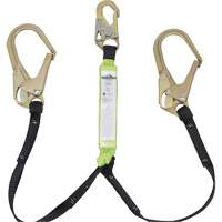 SA-64022-4 Shock Absorbing Lanyard, 4', Rebar Hook Center, Snap Hook Leg Ends, Polyester Distribution Jean Lapalme