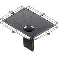 Square Ultra-Drain Guard&reg; Catch Basin Insert with Overflow Port, Oil & Sediment, 16" - 28" L x 20" - 36" W Distribution Jean Lapalme