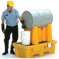 Ultra-Drum Rack 1-Drum Containment System with Drain, 52" L x 29" W x 49.5" H, 750 US gal. Capacity Distribution Jean Lapalme