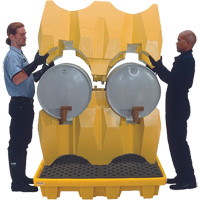 Ultra-Drum Rack 4-Drum Containment System without Drain, 53" L x 53" W x 77.8" H, 3000 US gal. Capacity Distribution Jean Lapalme