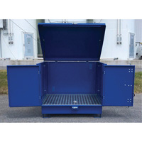 Palette de d&eacute;versement en acier avec couvercle rigide S-4 Ultra, 61" lo x 54,4" la x 52" h, Capacit&eacute; de charge 4700 lb Distribution Jean Lapalme