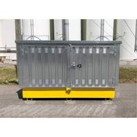 Ultra-Twin IBC en acier avec couvercle rigide, 123,4" lo x 73,4" la x 66,4" h, Capacit&eacute; de charge 12250 lb Distribution Jean Lapalme