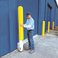 Ultra-Post Protector, 4" dia. x 52" l, Jaune Distribution Jean Lapalme