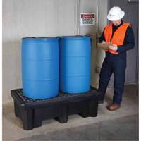 Ultra-Spill Pallet mod&egrave;le &eacute;conomique, 2 barils, Capacit&eacute; de d&eacute;versement 66 gal. US, 53" x 29" x 16,5" Distribution Jean Lapalme
