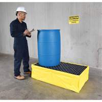 Ultra-Spill Pallet flexible, 2 barils, Capacit&eacute; de d&eacute;versement 66 gal. US, 48" x 24" x 14" Distribution Jean Lapalme