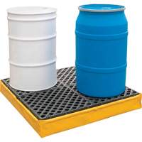 Ultra-Spill Pallet flexible, 4 barils, Capacit&eacute; de d&eacute;versement 66 gal. US, 48" x 48" x 7" Distribution Jean Lapalme