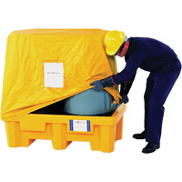 B&acirc;che de recouvrement palette d&eacute;versement, 2 barils Distribution Jean Lapalme