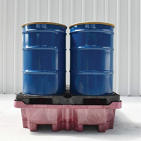 Palette de d&eacute;versement Ultra-Spill King, 4 barils, Capacit&eacute; de d&eacute;versement 85 gal. US, 51" x 51" x 17,5" Distribution Jean Lapalme