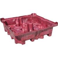 Palette de d&eacute;versement Ultra-Spill King, 4 barils, Capacit&eacute; de d&eacute;versement 85 gal. US, 51" x 51" x 17,5" Distribution Jean Lapalme
