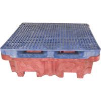 Ultra-Spill King palette de d&eacute;versement &agrave; pont plat, 4 barils, Capacit&eacute; de d&eacute;versement 85 gal. US, 51" x 51" x 17,5" Distribution Jean Lapalme