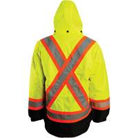 Veste 7 en 1, Polyester, Orange haute visibilit&eacute;, Petit Distribution Jean Lapalme