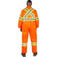 Unlined Safety Coveralls, Small, High Visibility Orange Distribution Jean Lapalme