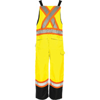 TO1 Winter Traffic Overalls, Polyester, Small, Black/High Visibility Lime-Yellow Distribution Jean Lapalme