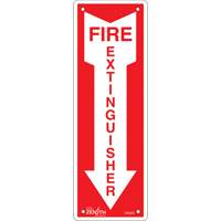 Enseigne Fire Extinguisher, 12" x 4", Aluminium, Anglais avec pictogramme Distribution Jean Lapalme