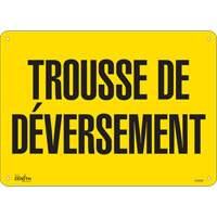 Enseigne  Trousse de d&eacute;versement , 10" x 14", Plastique, Français Distribution Jean Lapalme