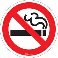 Enseigne de s&eacute;curit&eacute; conforme &agrave; la CSA - No Smoking, 12" x 12", Aluminium, Pictogramme Distribution Jean Lapalme