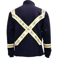 Veste FR ray&eacute;e en molleton &agrave; fermeture &agrave; glissi&egrave;re compl&egrave;te, Petit, Bleu marin Distribution Jean Lapalme