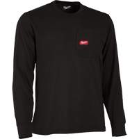 T-shirt &agrave; manches longues avec poches Gridiron, Hommes, Petit, Noir Distribution Jean Lapalme