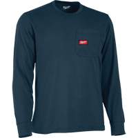 T-shirt &agrave; manches longues avec poches Gridiron, Hommes, Petit, Bleu Distribution Jean Lapalme
