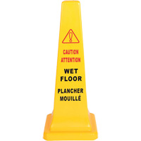 Wet Floor Safety Cone, Bilingual with Pictogram Distribution Jean Lapalme