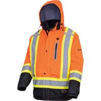 5407 Waterproof Insulated Heated Safety Jacket, Men's, Small, High-Visibility Orange Distribution Jean Lapalme