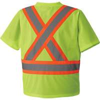 5993P T-shirt de s&eacute;curit&eacute; en maille, Polyester, Petit, Jaune lime haute visibilit&eacute; Distribution Jean Lapalme