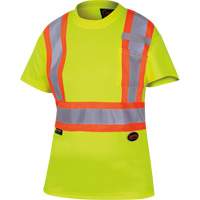 6949 T-shirt de s&eacute;curit&eacute; en il-de-perdrix pour femme, Polyester, T-petit, Jaune lime haute visibilit&eacute; Distribution Jean Lapalme
