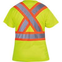 6949 T-shirt de s&eacute;curit&eacute; en il-de-perdrix pour femme, Polyester, T-petit, Jaune lime haute visibilit&eacute; Distribution Jean Lapalme