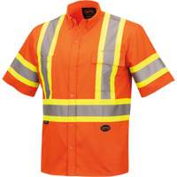 4442 Chandail &agrave; manches courtes de s&eacute;curit&eacute; ultra fraîche et ultra respirant, Coton, Petit, Orange haute visibilit&eacute; Distribution Jean Lapalme