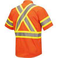 4442 Chandail &agrave; manches courtes de s&eacute;curit&eacute; ultra fraîche et ultra respirant, Coton, Petit, Orange haute visibilit&eacute; Distribution Jean Lapalme
