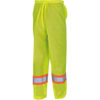 5670 Traffic Safety Pants, Polyester, 2X-Small/X-Small, High Visibility Lime-Yellow Distribution Jean Lapalme