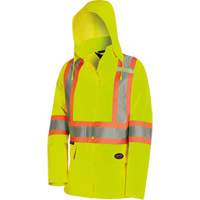 5628W The Rock Women's 300D  Quilted Safety Parka, Polyester/Polyurethane, High Visibility Lime-Yellow, X-Small Distribution Jean Lapalme