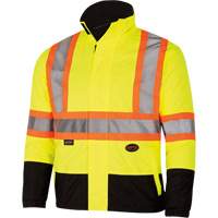 5771 Waterproof Reversible Safety Jacket, Polyester/Polyurethane, High Visibility Lime-Yellow, Small Distribution Jean Lapalme
