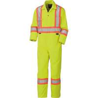 5512T High-Visibility Coveralls, 40 (Tall), High Visibility Lime-Yellow Distribution Jean Lapalme