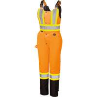 5040BBW Combinaison de s&eacute;curit&eacute; imperm&eacute;able haute visibilit&eacute; pour femmes, Polyester, T-petit, Noir/Orange haute visibilit&eacute; Distribution Jean Lapalme