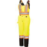 5041BBW Combinaison de s&eacute;curit&eacute; imperm&eacute;able haute visibilit&eacute; pour femmes, Polyester, T-petit, Noir/Jaune lime haute visibilit&eacute; Distribution Jean Lapalme