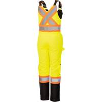 5041BBW Combinaison de s&eacute;curit&eacute; imperm&eacute;able haute visibilit&eacute; pour femmes, Polyester, T-petit, Noir/Jaune lime haute visibilit&eacute; Distribution Jean Lapalme