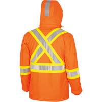 5884 Flash-Gard&reg; FR/Arc-Rated Waterproof Jacket with Hood, Small, High Visibility Orange, 51 cal/cm² Distribution Jean Lapalme