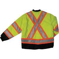 Manteau de s&eacute;curit&eacute; 4-en-1 en tissu ind&eacute;chirable, Polyester, Jaune lime haute visibilit&eacute;, T-petit Distribution Jean Lapalme