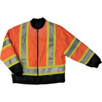 Manteau de s&eacute;curit&eacute; 4-en-1 en tissu ind&eacute;chirable, Polyester, Orange haute visibilit&eacute;, T-petit Distribution Jean Lapalme