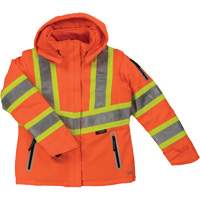 Womens Insulated Flex Safety Jacket, Polyester, High Visibility Orange, X-Small Distribution Jean Lapalme