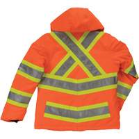 Womens Insulated Flex Safety Jacket, Polyester, High Visibility Orange, X-Small Distribution Jean Lapalme