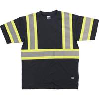Chemise de s&eacute;curit&eacute; &agrave; manches courtes, Coton, T-petit, Noir Distribution Jean Lapalme
