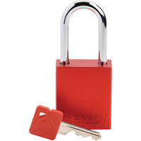 Cadenas de verrouillage Velocity, Rouge, Cl&eacute;s diff&eacute;rentes, Aluminium, Largeur de 1-1/2" Distribution Jean Lapalme