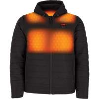 Veste chauffante M12 QuietShell avec pile, Hommes, Moyen, Noir Distribution Jean Lapalme