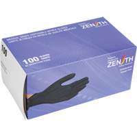 Gants d'examen de poids lourd &agrave; prise tactile, Petit, Nitrile, 8 mils, Sans poudre, Noir, Classe 2 Distribution Jean Lapalme
