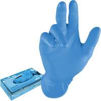 Gants jetables, 3T-Grand, Nitrile, 8 mils, Sans poudre, Bleu Distribution Jean Lapalme