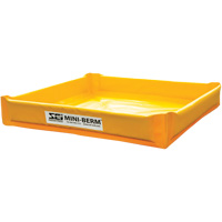 Yellow PVC Mini-Berm, 34 US gal. Capacity, 3' W x 3' L x 6" H Distribution Jean Lapalme