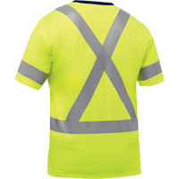 Bisley&reg; X-Back Short Sleeve Shirt, Poly-Cotton, Small, High Visibility Lime-Yellow Distribution Jean Lapalme